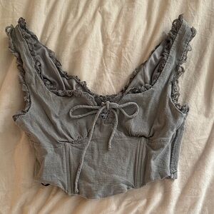 Princess Polly Scarlett Top Slate Grey